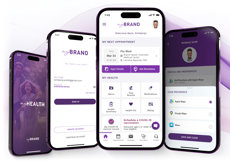 mobile UI/UX for healthcare provider